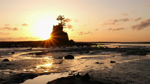 Sunset at Siletz Bay, Lincoln City, Oregon