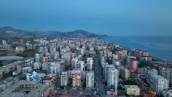 Mahmutlar Aerial view 4 K Turkey Alanya