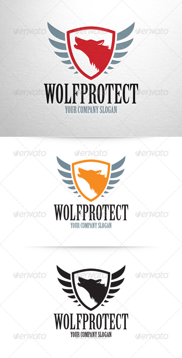 Wolf Protect Logo Template