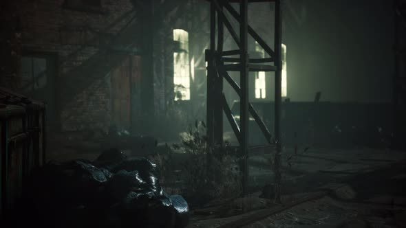 Old Brick Factory at Night alt