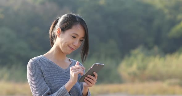 Woman use of smart phone