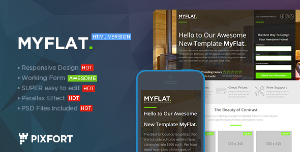 MYFLAT – Real Estate HTML Landing Page