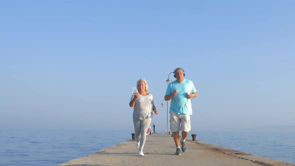 People Jogging with Smart Watch