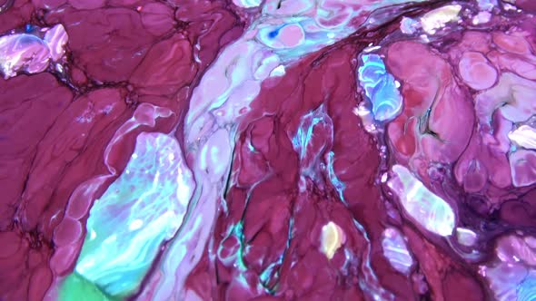 Multicolor Liquid Paint Surface 