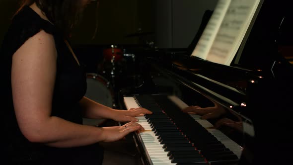 Woman playing a piano