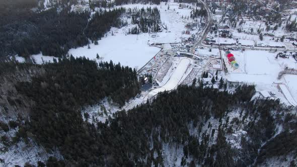 Aerial View Of Great Krokiew (Wielka Krokiew) Ski Jumping Hill, Zakopane, Poland