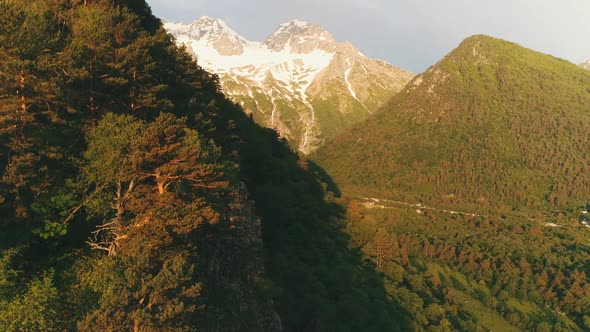 Sunny Mountains Aerial