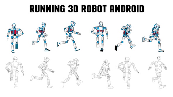 Running 3D Robot Android