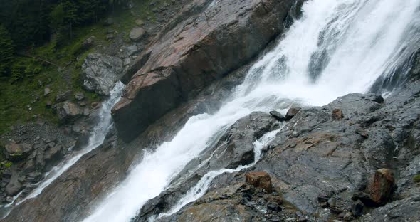 Grawa Running Water of Waterfall in Stubai Austria