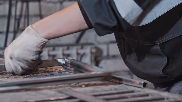 Process of Welding Two Parts of the Metal Detail Together