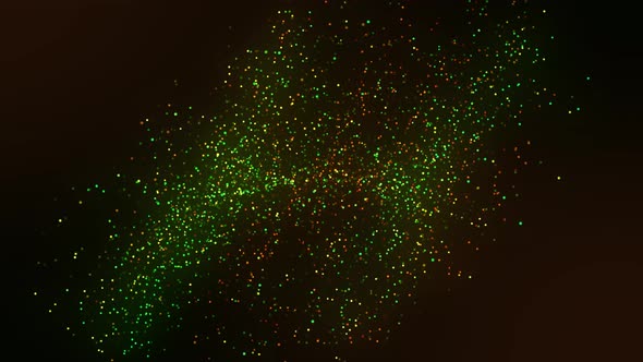 Glowing Colorful Particles