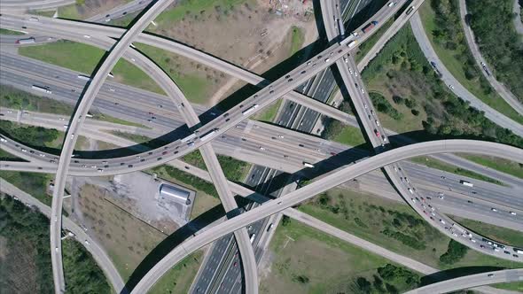 Atlanta Spaghetti Junction Freeways Aerial Top View