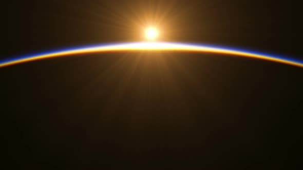 Amazing Sunrise Over The Planet Earth alt