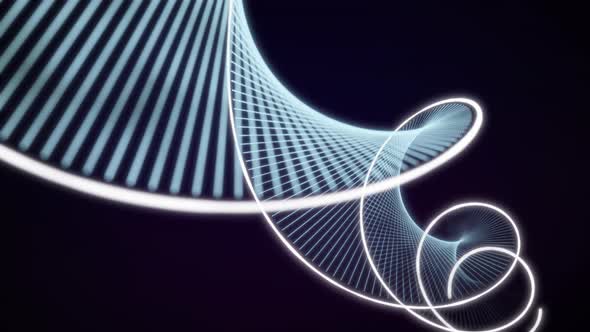 Conducting the scientific experiment on the DNA Spiral in the dim background alt