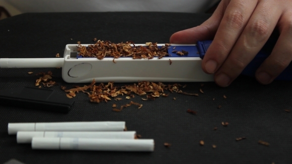 Man Making Cigarette