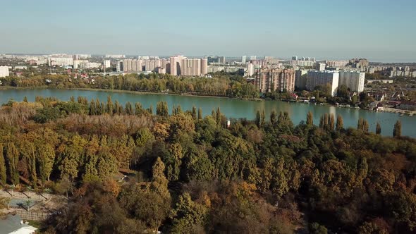 Aerial City View of Krasnodar Russian Federation 2020