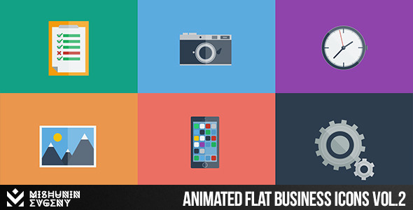 Animated Flat Business Icons vol.2