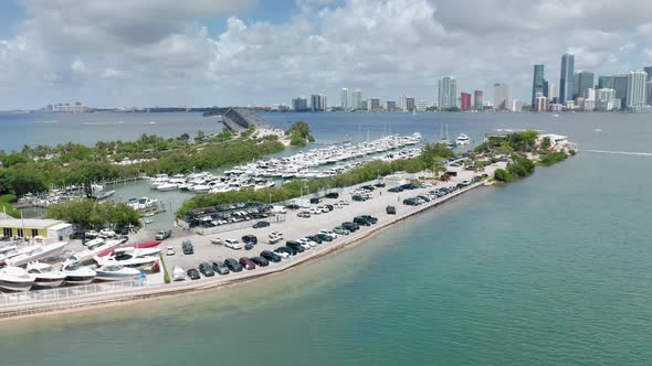  Aerial Top View on the Yachts at the Marina Port, Miami Downtown, USA alt