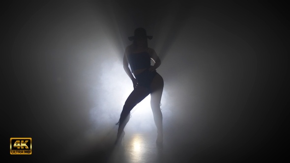 Sexy Women Dancing in Strobe Light and Smoke