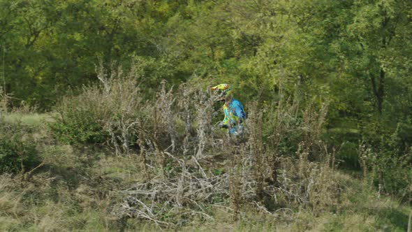 Rider doing stunts on a motocross