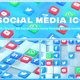 3 D Social Media Icons Flowing Backdrops - VideoHive Item for Sale