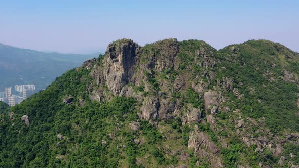 Lion Rock mountain in Hong Kong 