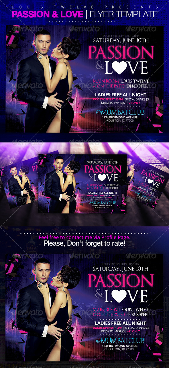 Passion and Love | Horizontal Flyer