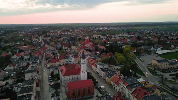 Aerial View of Small Town in Europe