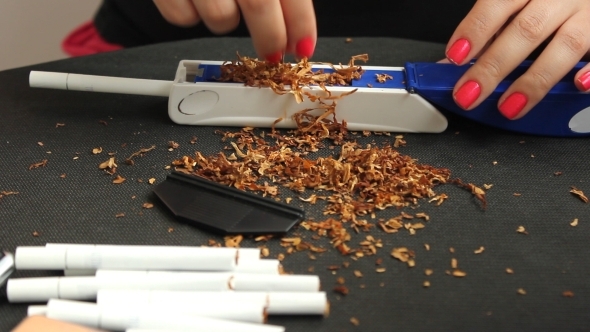 Girl Making Cigarette