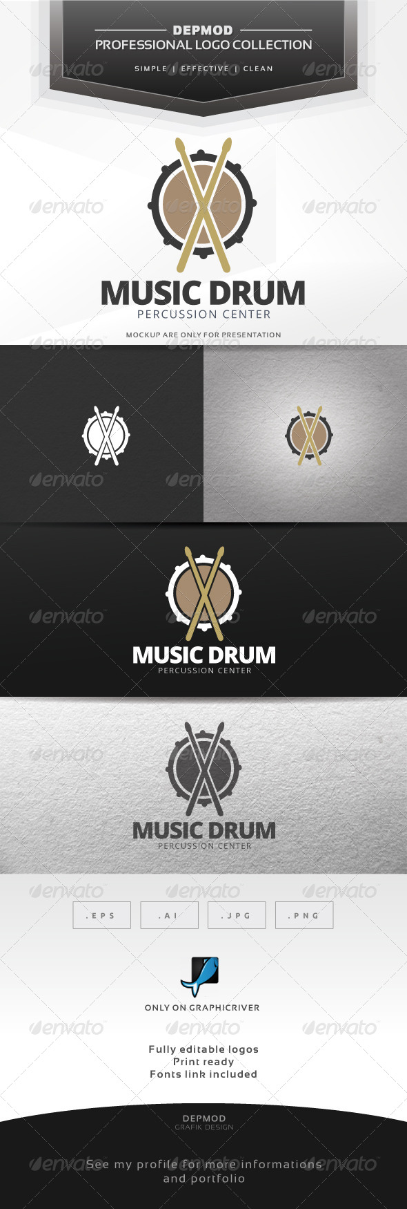 Music Drum Logo