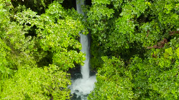 Beautiful Tropical Waterfall Camiguin, Philippines.