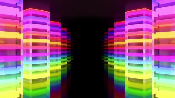 Colorful Neon Cube alt