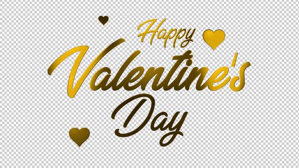 Golden Happy Valentine's Day Greetings