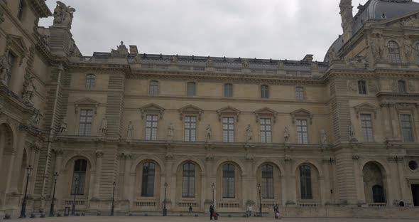 Grand exterior of Louvre Palace