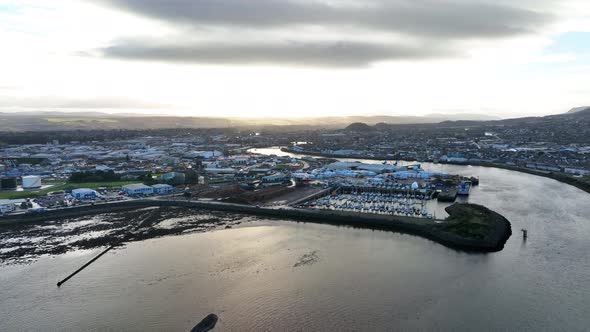 Aerial View of the Mouth of Inverness Harbour