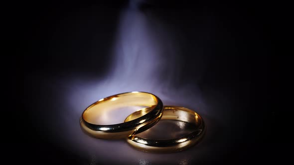 Valentine's Day Smoky Perfect Two Gold Rings