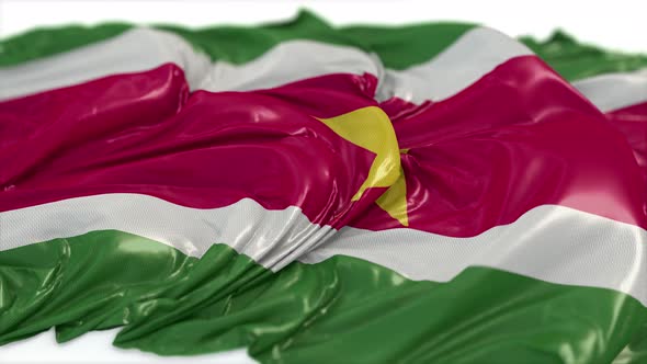 Suriname Flag On A White Chalkboard  alt