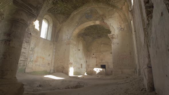 Inside an abandoned church alt