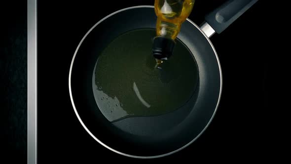 Cooking Oil Poured In Pan