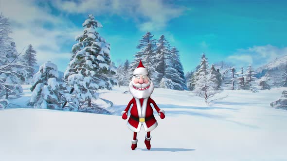 Funny Crazy Santa Claus Dancing