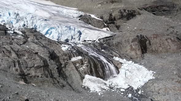 Melting glacier at Jotunheimen National Park 