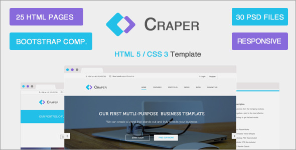 Craper - Responsive Multi-purpose HTML5 Template