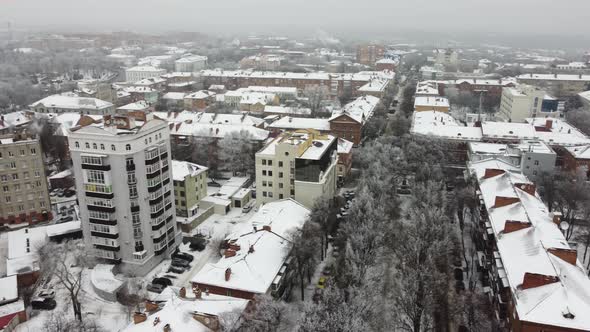 Aerial View of Poltava City in Ukraine