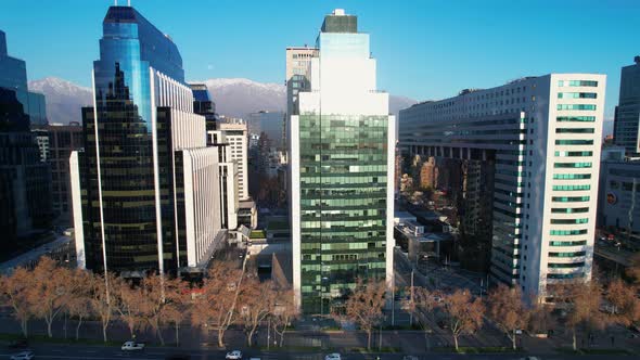 Downtown of Santiago capital city of Chile South America country. 