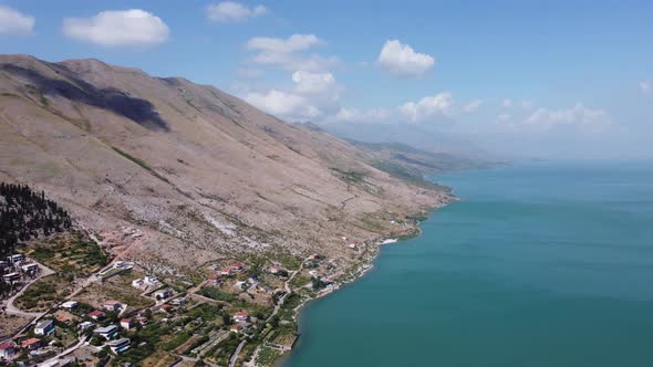 Landscape View to the Old Shkoder City in Albania