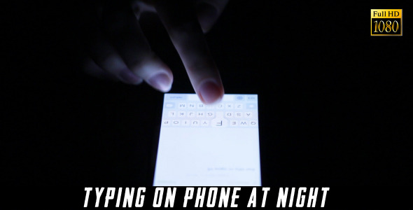 Typing On Phone At Night 2