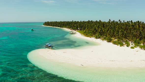 Tropical Island with Sandy Beach