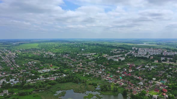 Aerial View City Berdichev, Ukraine