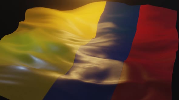 Colombia Flag Low Angle View