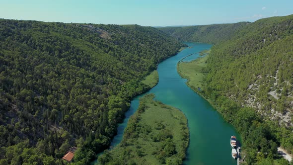 Aerial drone view Croatia